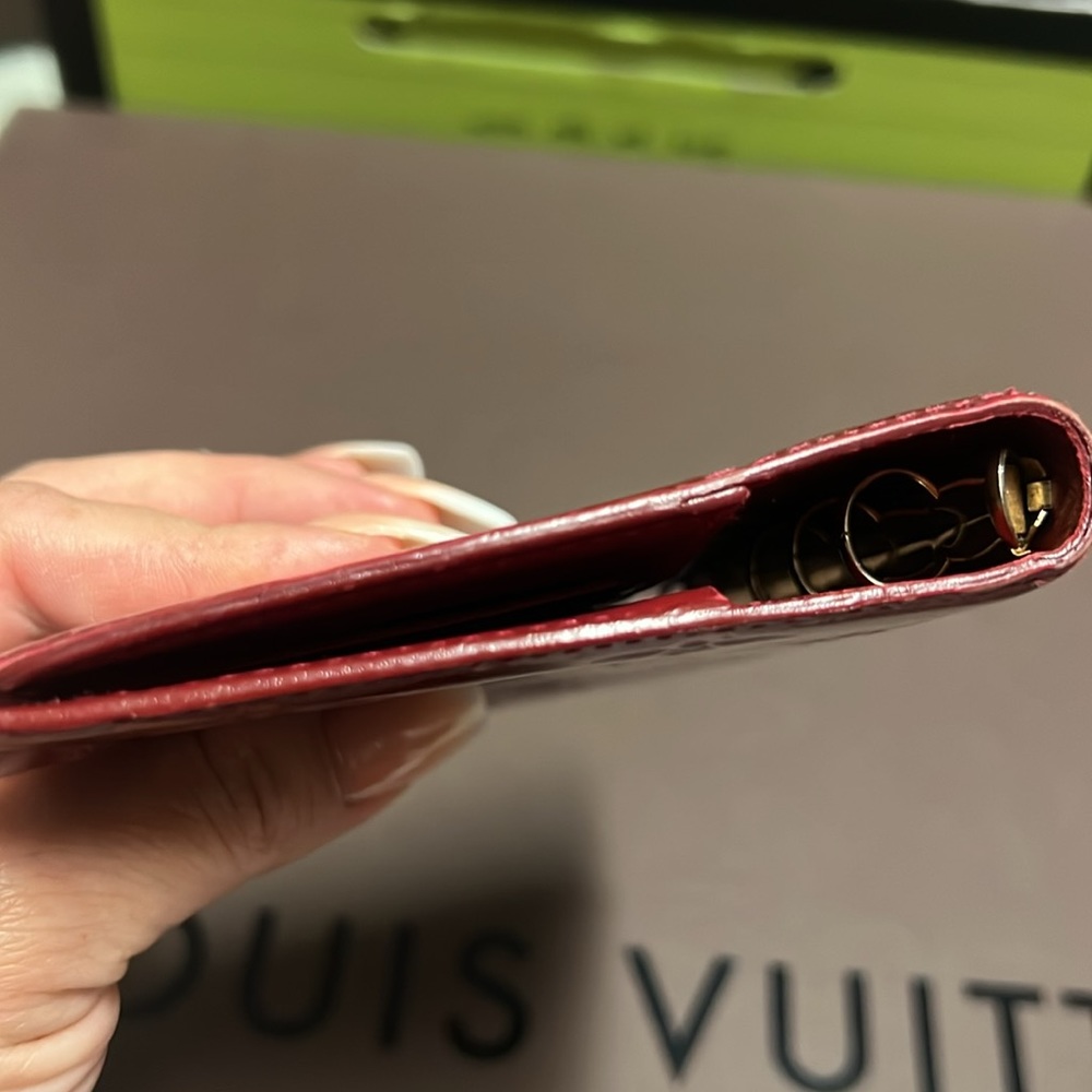 Louis Vuitton monogram Vernis red agenda/ passport/ CC. holders whit box - Picture 7 of 17